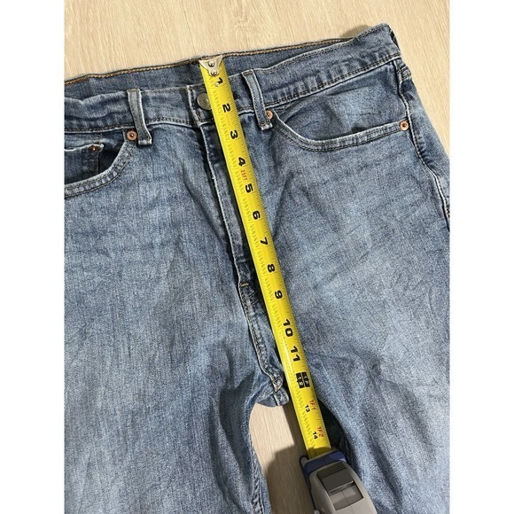 Levis 505 Jeans Mens 34x30 Blue Regular Straight Y2K Mid Rise Medium Wash Denim - Picture 6 of 16